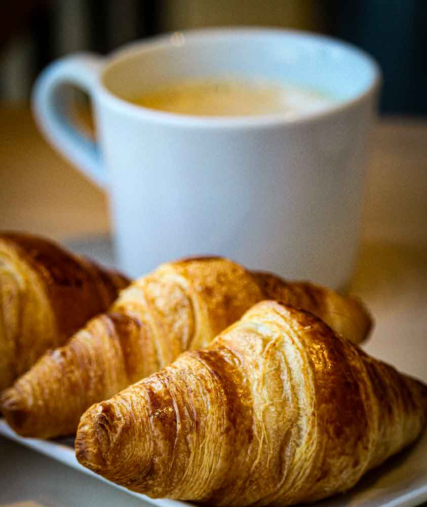coffee-cake-1k coffee and croissant at the tankerville